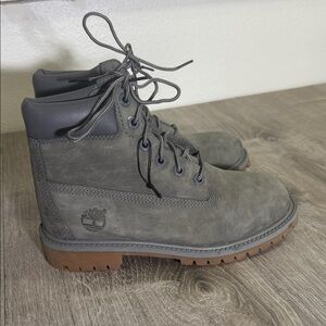 Timberland Charcoal Leather Boots